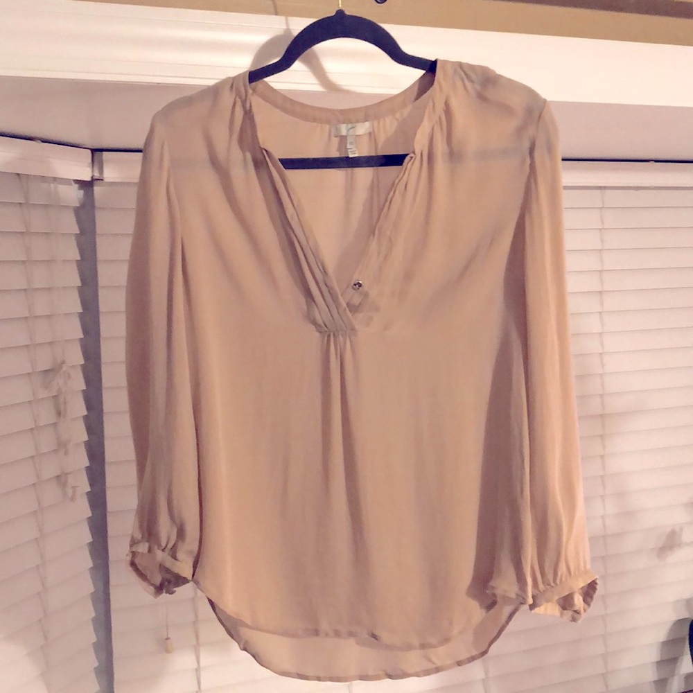 Joie silk blush vneck blouse xs